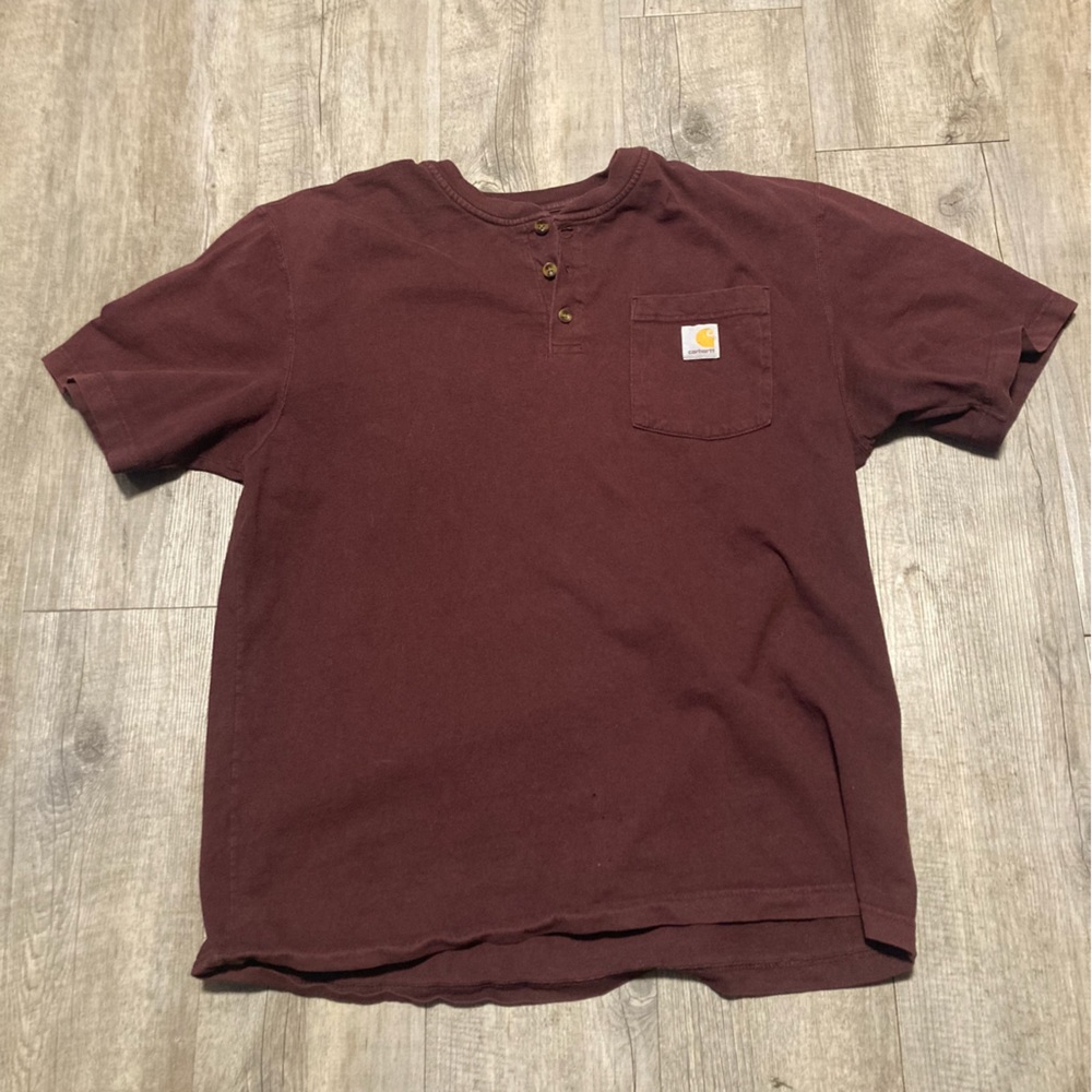 Carhartt Mens Workwear Pocket Henley Shirt - Picture 2 of 9
